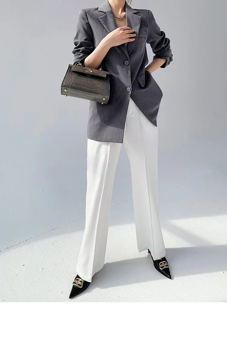 Formal Tide Designer Notched Long Sleeve Button Blazer