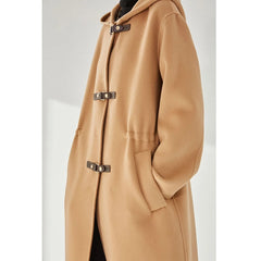 French Loose Casual Fashion Korean Buckle Long Coat