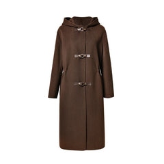 French Loose Casual Fashion Korean Buckle Long Coat