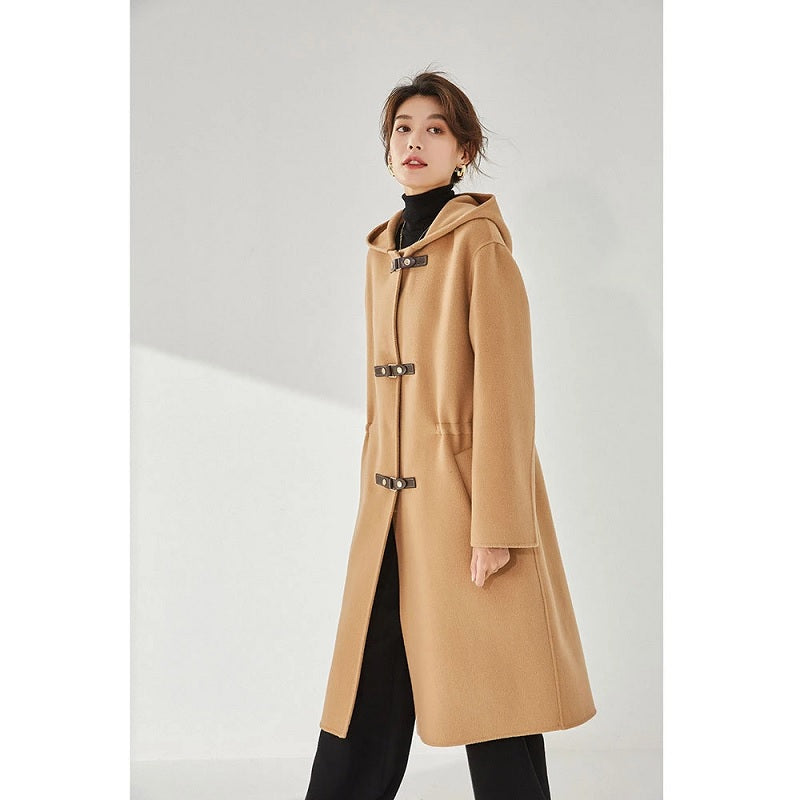 French Loose Casual Fashion Korean Buckle Long Coat