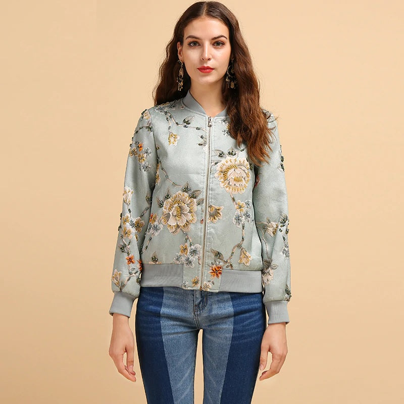 Gorgeous Jacquard Beading Vintage  Jacket