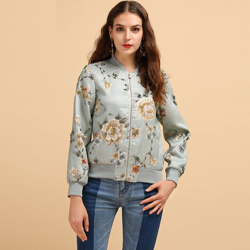 Gorgeous Jacquard Beading Vintage  Jacket