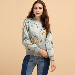 Gorgeous Jacquard Beading Vintage  Jacket