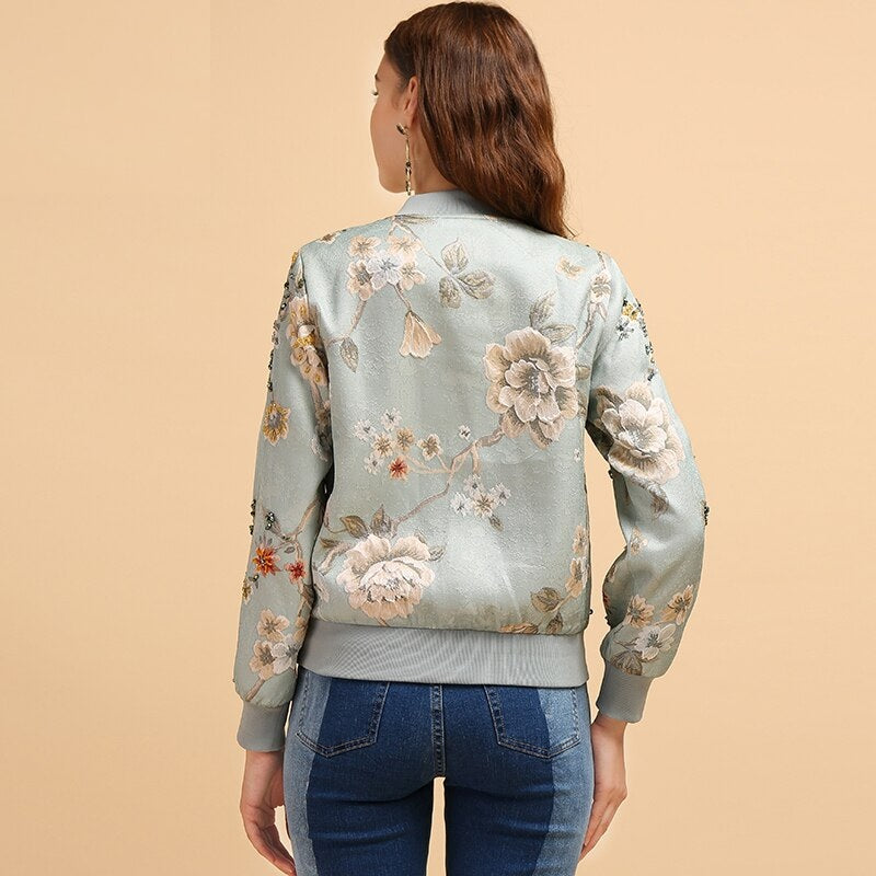 Gorgeous Jacquard Beading Vintage  Jacket