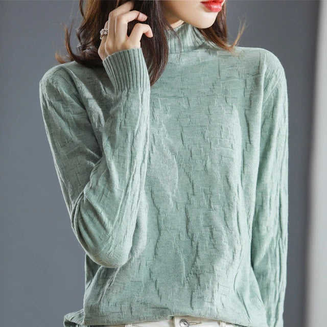 Half turtleneck Cashmere Wool Sweater