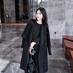 Handmade Double-Sided Cashmere Solid Color Wool Overcoat