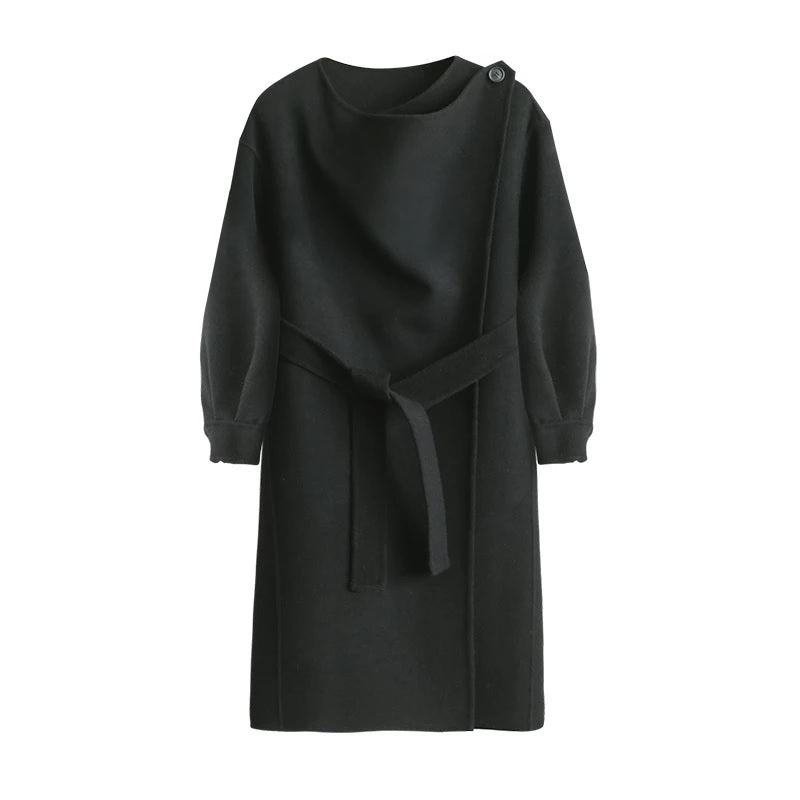Handmade Double-Sided Cashmere Solid Color Wool Overcoat