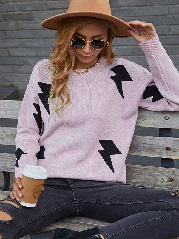 High Collar Long Sleeves Polyester Sweaters