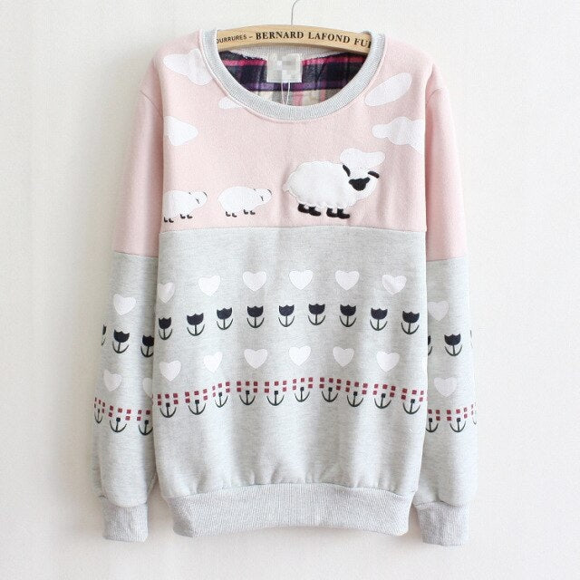 High Quality Fleece Hoodies Sheep Cotton Hoodie Sweatshirt