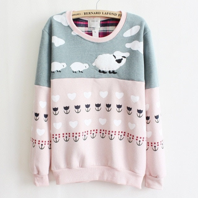 High Quality Fleece Hoodies Sheep Cotton Hoodie Sweatshirt