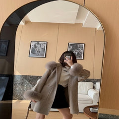 High-Quality Natural Cashmere Woolen Coat