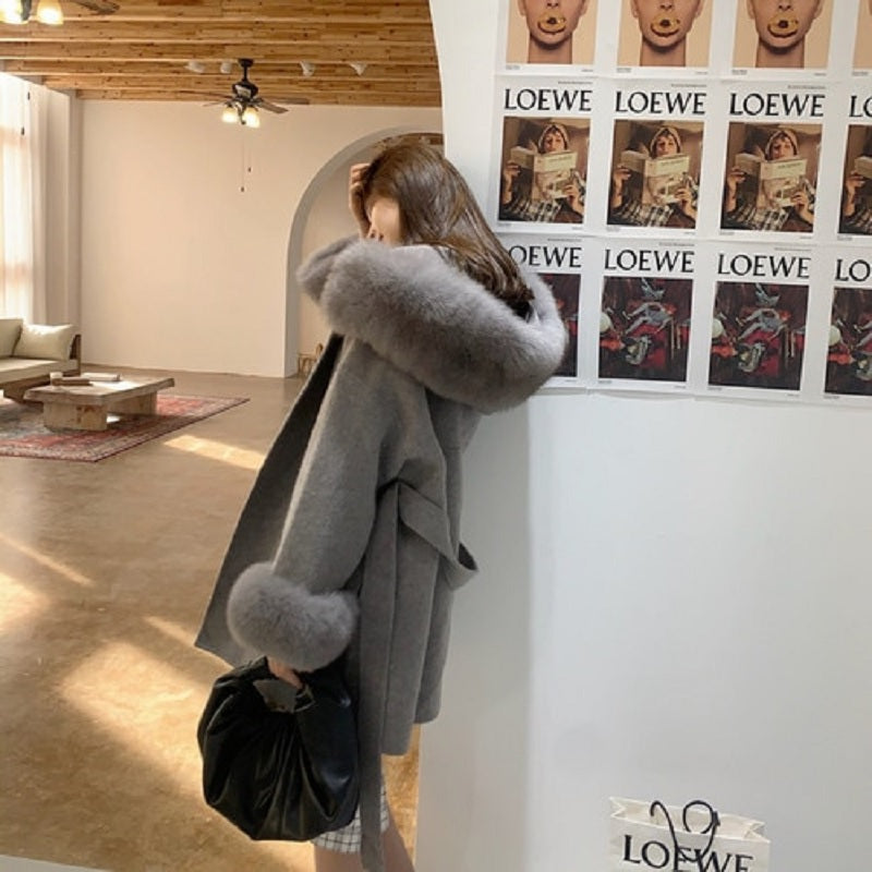 High-Quality Natural Cashmere Woolen Coat