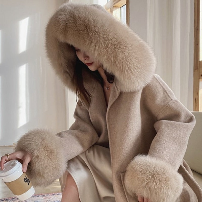 High-Quality Natural Cashmere Woolen Coat