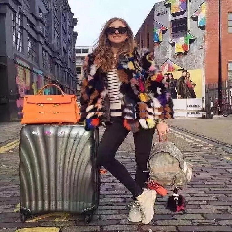 High Quality Patchwork Design Windproof Christmas Coat