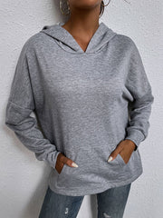Hoodie Long Sleeves Pockets Cotton Hooded Sweatshirt