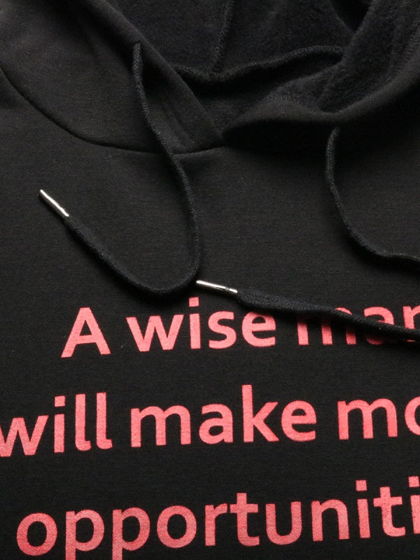 Hoodie Long Sleeves Printed Cotton Classic Hooded Sweatshirt