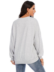 Hoodie Long Sleeves Skeleton Printed Hooded Sweatshirt