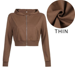 Hoodies Sweatshirt Tracksuit Long Sleeve Crop Top Fashion