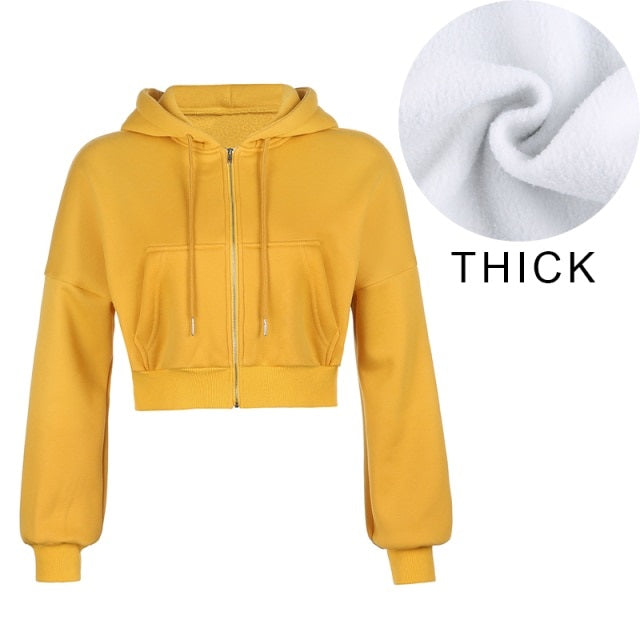 Hoodies Sweatshirt Tracksuit Long Sleeve Crop Top Fashion