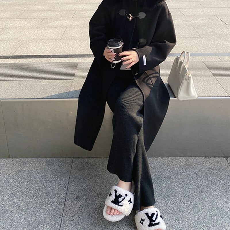 Horn Buckle Double-sided Wool Outerwear