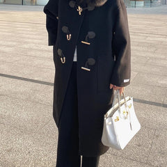 Horn Buckle Double-sided Wool Outerwear