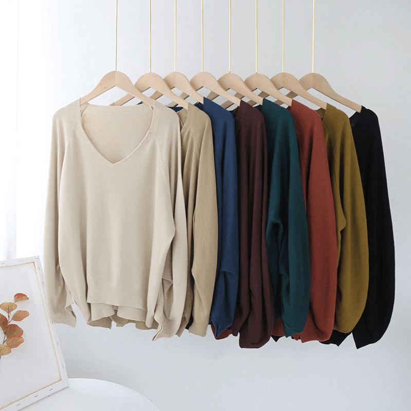 Irregular Long Sleeve Pullover Sweaters