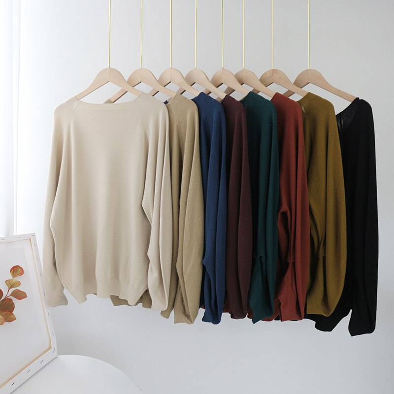 Irregular Long Sleeve Pullover Sweaters