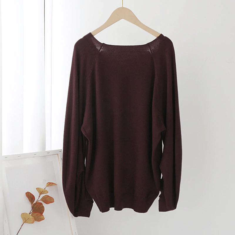 Irregular Long Sleeve Pullover Sweaters