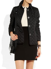 Jacket Button Long Sleeve Turndown Collar Padded Coat