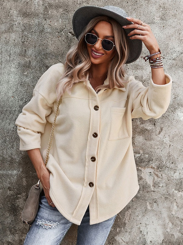 Jacket Turndown Collar Long Sleeves Wind breaker Over Coat