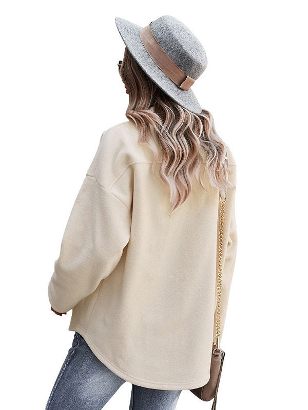 Jacket Turndown Collar Long Sleeves Wind breaker Over Coat