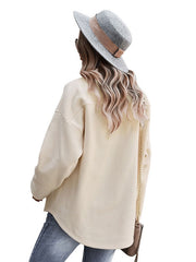 Jacket Turndown Collar Long Sleeves Wind breaker Over Coat