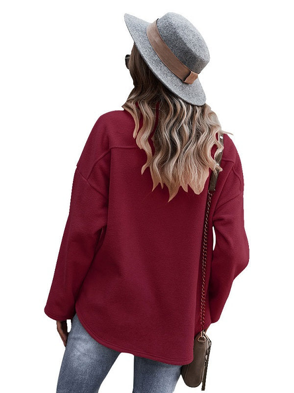 Jacket Turndown Collar Long Sleeves Wind breaker Over Coat