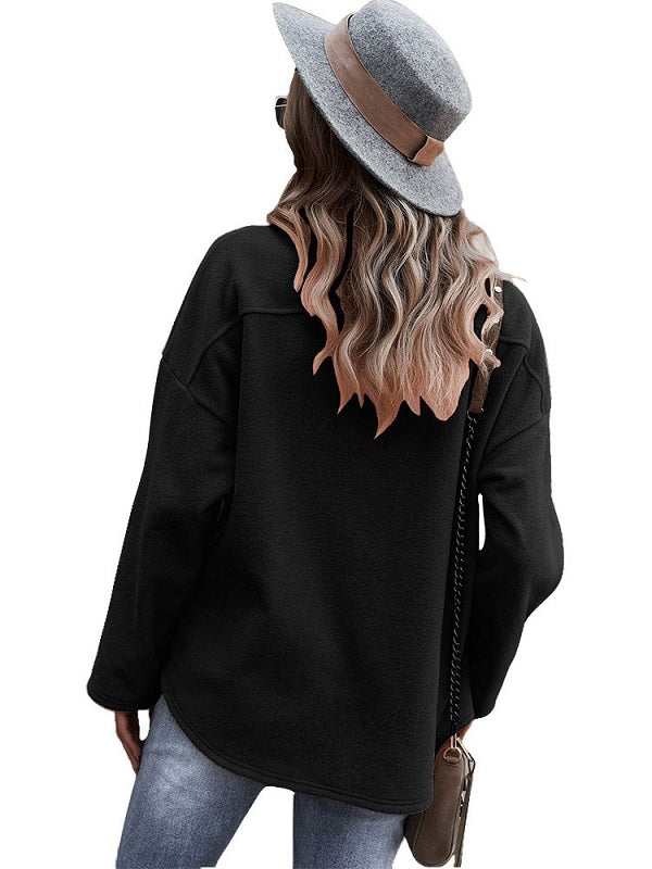Jacket Turndown Collar Long Sleeves Wind breaker Over Coat