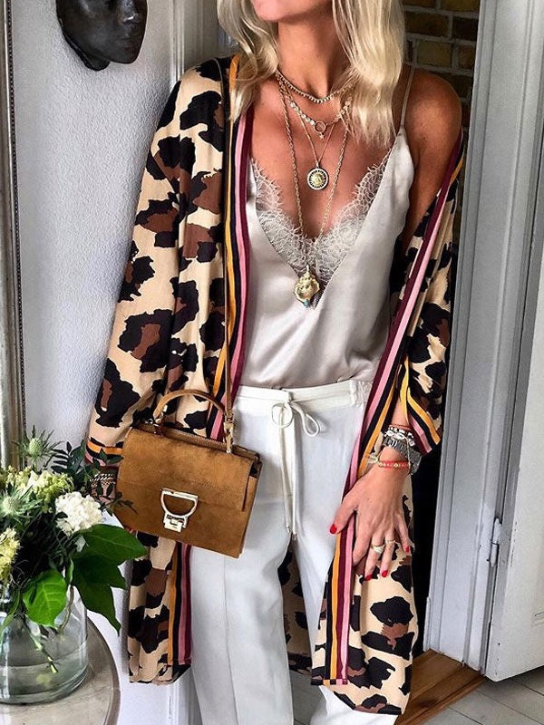 Jackets Halter Printed Oversized Casual Piping Indoor Jacket