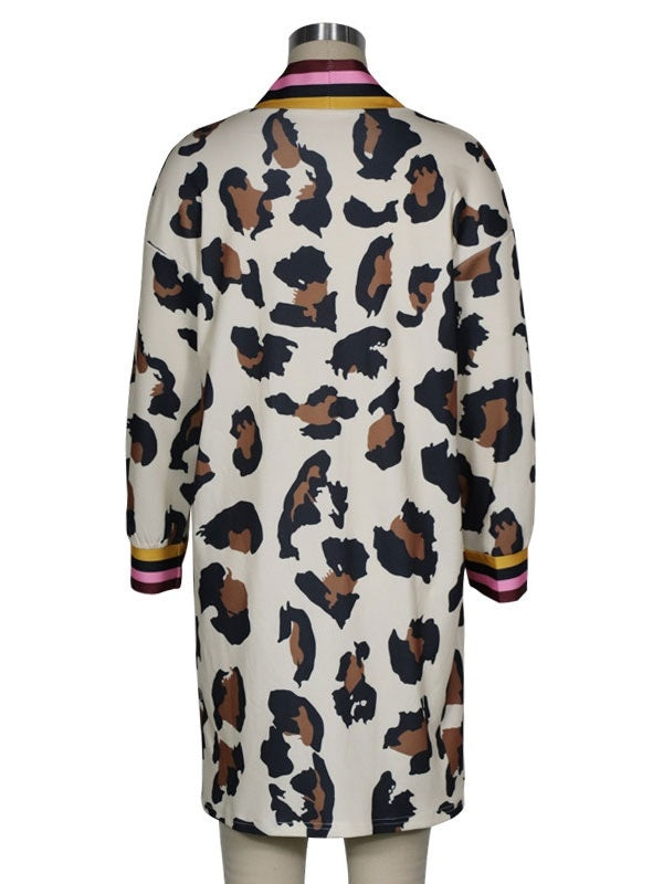Jackets Halter Printed Oversized Casual Piping Indoor Jacket