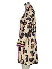 Jackets Halter Printed Oversized Casual Piping Indoor Jacket