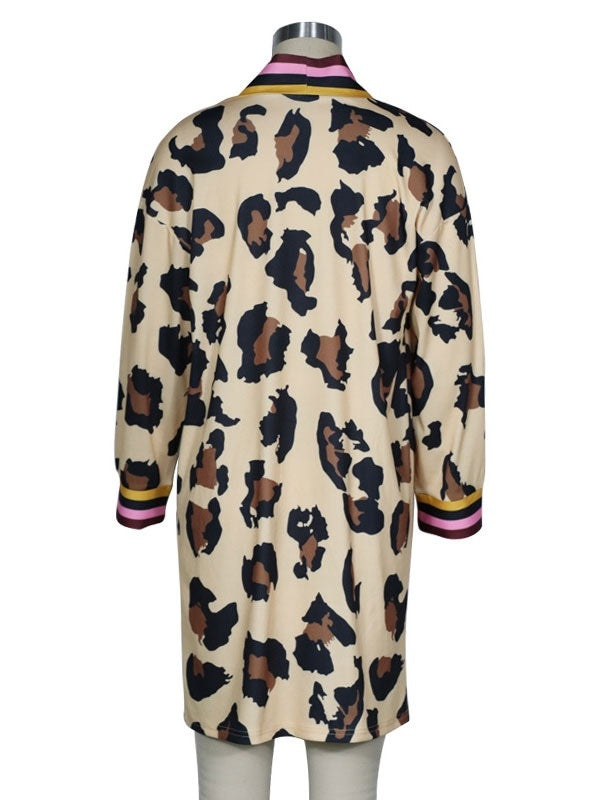 Jackets Halter Printed Oversized Casual Piping Indoor Jacket