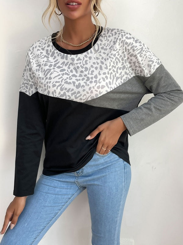 Jewel Neck Long Sleeves Oversized Polyester Sweaters