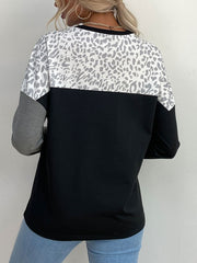 Jewel Neck Long Sleeves Oversized Polyester Sweaters