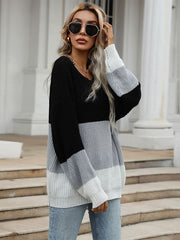 Jewel Neck Polyester Long Sleeves Stretch Sweaters