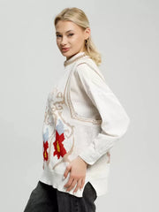 Jewel Neck Solid Sleeveless Polyester Street Wear Sweaters