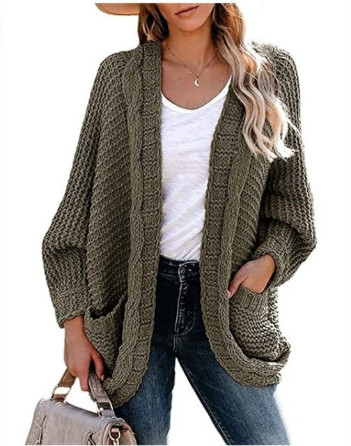 Knitted Swift Solid Color Sweater