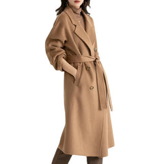Korean High-end Cashmere Blend Long Split Coat