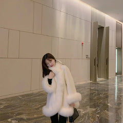 Korean style Casual Handmade Short Coat