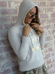 Logo Hoodie Apricot Long Sleeves Hooded Sweatshirt
