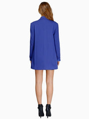 Long Blazer Jacket Buttons Pockets Casual Blazer