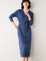 Long Cashmere Cardigan Coat Loose Sweater