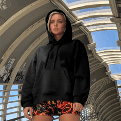 Long Plus size Hooded Harajuku Sweatshirt