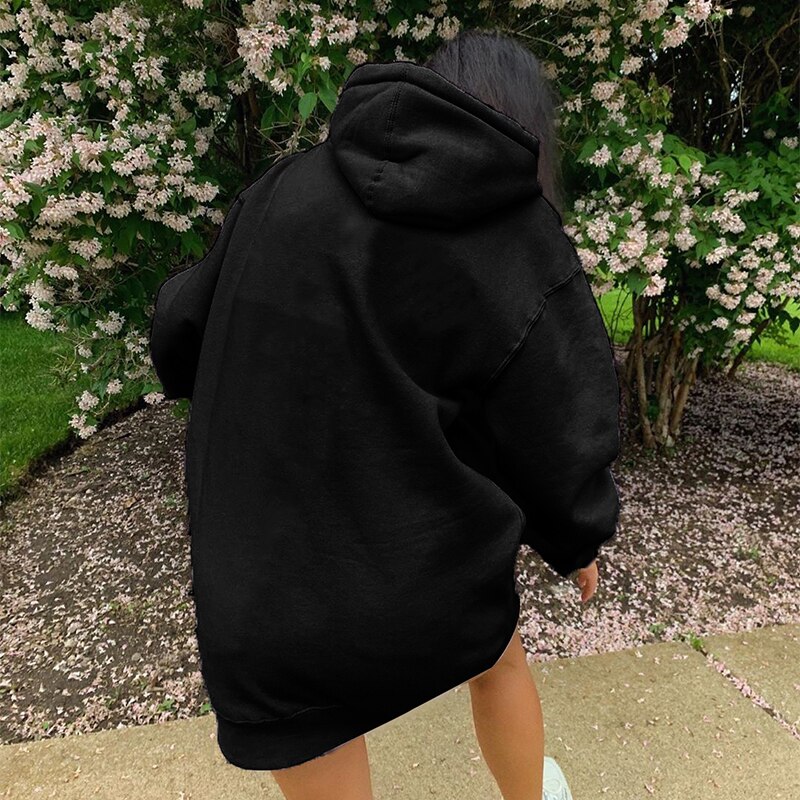 Long Plus size Hooded Harajuku Sweatshirt